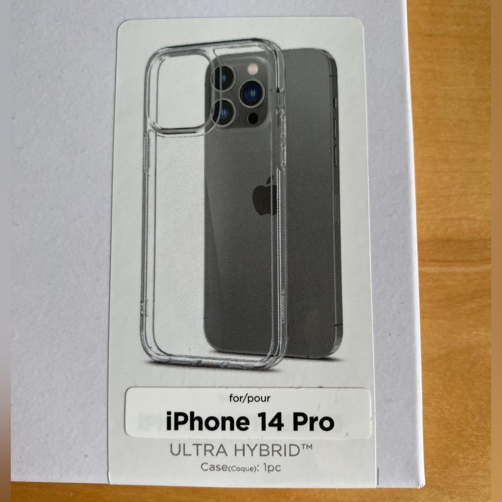 Spigen iPhone 14 Pro Case, Crystal Clear, Ultra Hybrid